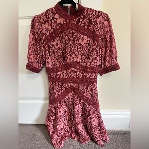 KEEPSAKE the Label  Red Lace Dress